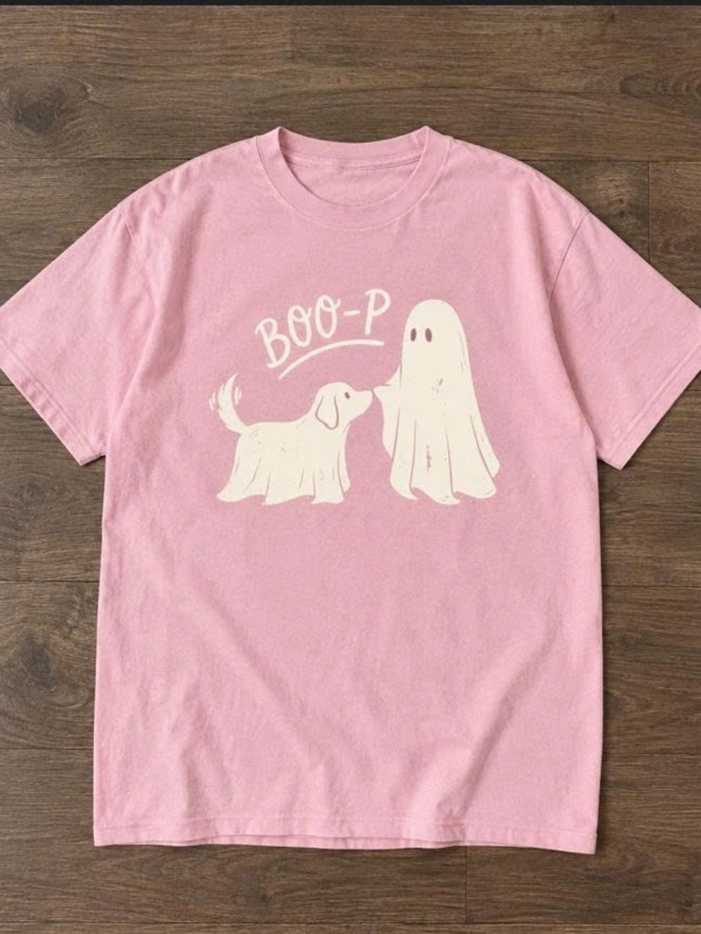 Pink 'Boo-P' Dog Graphic T-Shirt